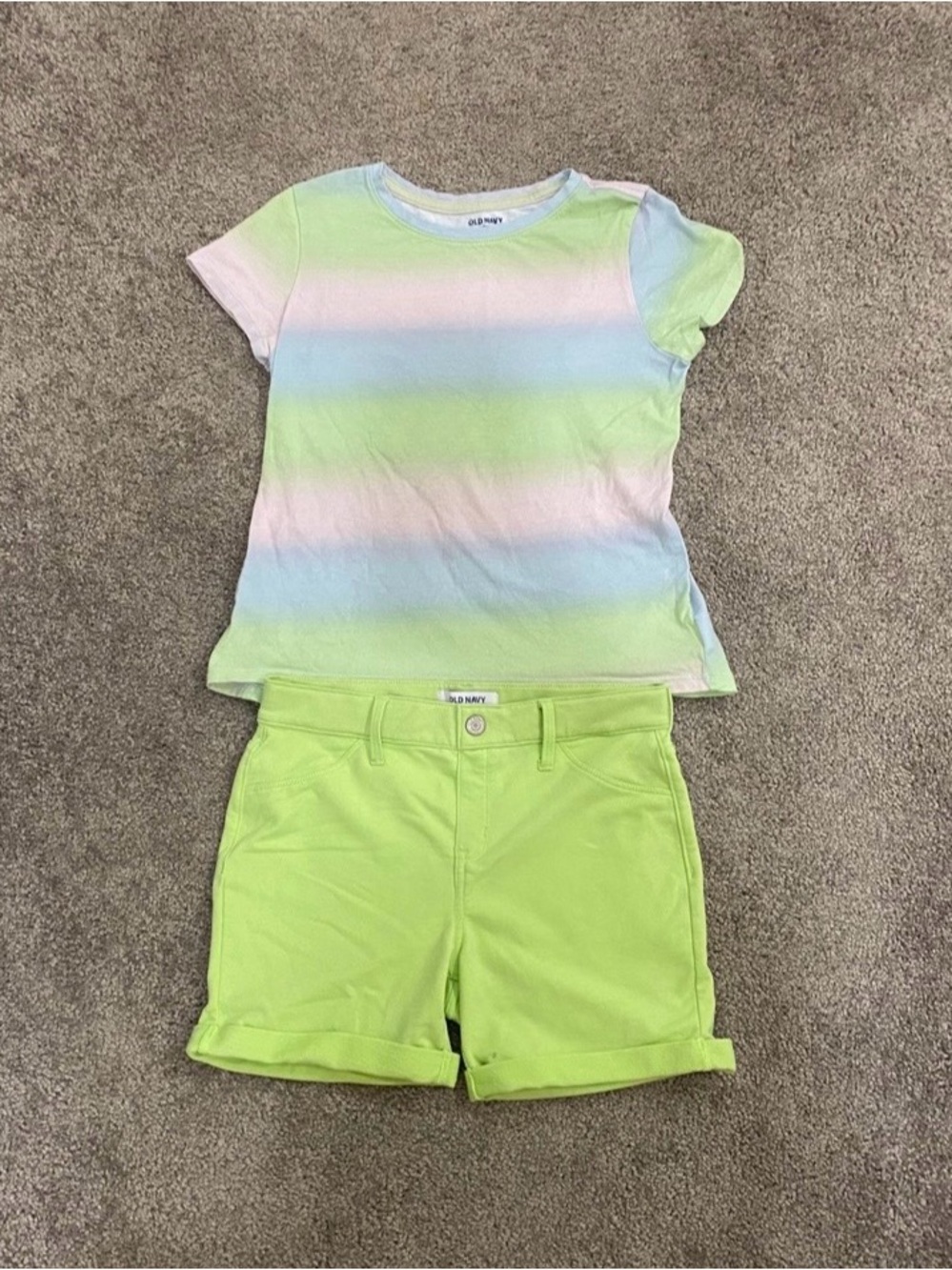Girls Old Navy Bright Outfit size 14/16 - bright green